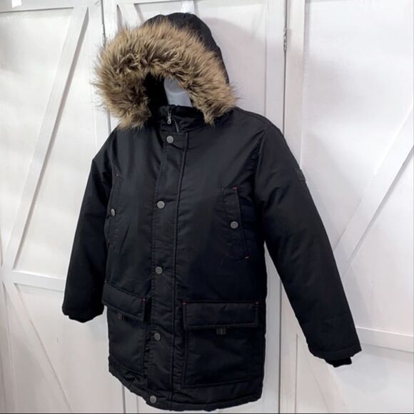 Michael Kors Faux Fur Heavyweight Hooded Parka Coat Size 8 - Picture 4 of 15